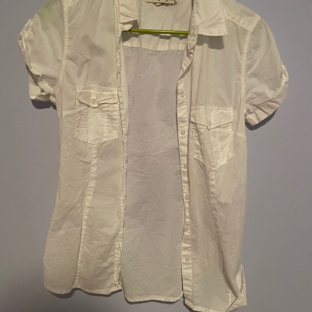 White Button Up Shirt - Picture 3 of 6